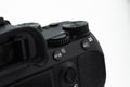 Closeup product photo of Sony a7iii camera with white background