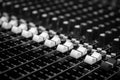 Closeup Professional Audio Mixing Console Royalty Free Stock Photo