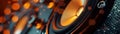 Closeup of a professionalgrade speaker vibrating with music closeup Royalty Free Stock Photo