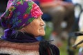 Closeup profile of an elderly Native American Woman Royalty Free Stock Photo