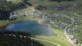 Closeup of Prokosko Lake near Fojnica under the blue sky on a sunny day