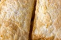 Closeup puff pastry cakes with crispy crust