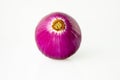 Close-up, purple, onion, white background, vegetables Royalty Free Stock Photo