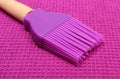 Closeup of purple silicone kitchen accessories