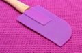 Closeup of purple silicone kitchen accessories