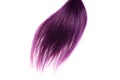 Closeup purple weft of hair Royalty Free Stock Photo