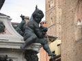 Closeup of putto adorning the fountain of Neptune in Piazza del Nettuno next to Piazza Maggiore, Bologna Italy Royalty Free Stock Photo