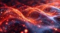 Closeup of the quantum encryption love letters reveals the intricate patterns of encoded messages, as lovers use cuttingedge