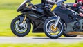 Closeup racing motorbikes Royalty Free Stock Photo