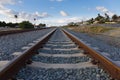 Closeup of railroad track