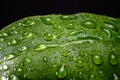 Closeup of rain drop on leafs Royalty Free Stock Photo