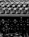 Closeup of a rare German World War II 'Enigma' machine keyboard Royalty Free Stock Photo