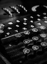 Closeup of a rare German World War II 'Enigma' machine keyboard Royalty Free Stock Photo