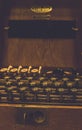 Closeup of a rare German World War II 'Enigma' machine keyboard Royalty Free Stock Photo