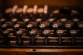 Closeup of a rare German World War II 'Enigma' machine keyboard Royalty Free Stock Photo