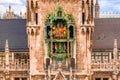 Closeup of the Rathaus-Glockenspiel under the sunlight in Munich, Germany