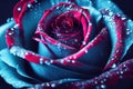 Closeup ravishing realistic detail intricate beauty of vivid red rose flower.