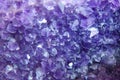 Closeup Raw Amethyst , Purple original Crystal stone Royalty Free Stock Photo