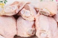 Closeup of raw chicken wing Royalty Free Stock Photo