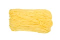 Closeup Raw egg noodles isolated