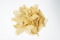 Closeup Raw Fish Crackers or Keropok Ikan on White Background Royalty Free Stock Photo