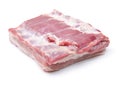 Closeup of raw Pork belly meat belly meat Royalty Free Stock Photo