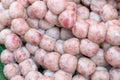 Closeup raw pork sausages Royalty Free Stock Photo