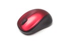 red and black wireless mouse of computer on white background Royalty Free Stock Photo