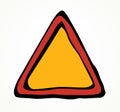 Sign road works. Vector drawing Royalty Free Stock Photo