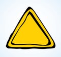 Sign road works. Vector drawing Royalty Free Stock Photo