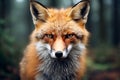 Closeup of a red fox face who looks at the viewer. Royalty Free Stock Photo