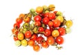 Closeup of red and green thai tomatos on white background Royalty Free Stock Photo