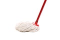 Closeup of red mop for cleaning. Royalty Free Stock Photo