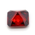 Closeup of a red ruby gemstone isolated on a white backgrou Royalty Free Stock Photo