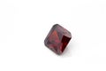 Closeup of a red ruby gemstone isolated on a white background Royalty Free Stock Photo