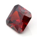 Closeup of a red ruby gemstone isolated on a white background Royalty Free Stock Photo