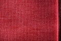 Closeup of Red Synthetic Woven Fabric Texture Royalty Free Stock Photo