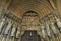 Closeup Religious sculpture, cathedral Tui, Spain