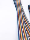 closeup ribbon cable or coded flat cable isolated on white background Royalty Free Stock Photo