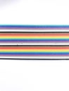 closeup ribbon cable or coded flat cable isolated on white background Royalty Free Stock Photo