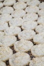 Closeup of rice cakes in Laos Royalty Free Stock Photo