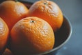 Closeup of ripe appetizing oranges