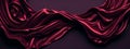 Closeup of rippled red silk fabric as background. Royalty Free Stock Photo