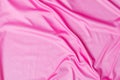 Closeup rippled soft pink fabric