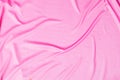 Closeup rippled soft pink fabric