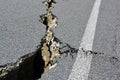 Closeup of Road Cracks Following Massive Kaikoura Earthquake, Ne