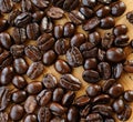 closeup roasted coffee beans