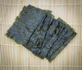 Closeup roasted seaweed snack kim nori Royalty Free Stock Photo