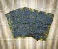 Closeup roasted seaweed snack kim nori Royalty Free Stock Photo