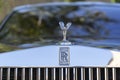 Closeup of Rolls Royce logo on car Royalty Free Stock Photo